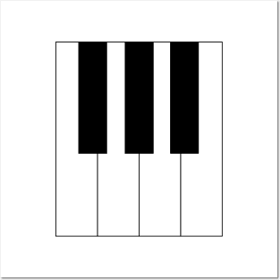 Piano Keyboard (F,G,A,B) Posters and Art